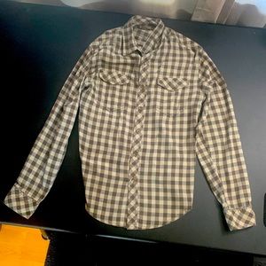 Method Brand Long Sleeved Buttoned Down Variety Shade Green Checkered Shirt